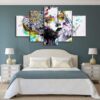Watercolors Girl - Abstract 5 Panel Canvas Art Wall Decor