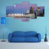 Waterfront At Canada Place - Nature 5 Panel Canvas Art Wall Decor