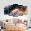 Waves Scenery - Nature 5 Panel Canvas Art Wall Decor