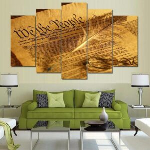 We The People - Music 5 Panel Canvas Art Wall Decor