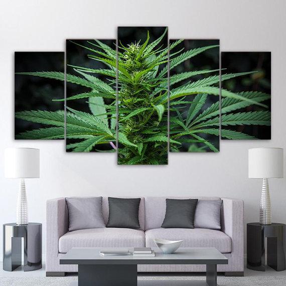 Weed Bud - Nature 5 Panel Canvas Art Wall Decor Weed Bud - Nature 5 Panel Canvas Art Wall Decor