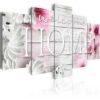 Welcome Home Wood Look Beachy - Abstract 5 Panel Canvas Art Wall Decor