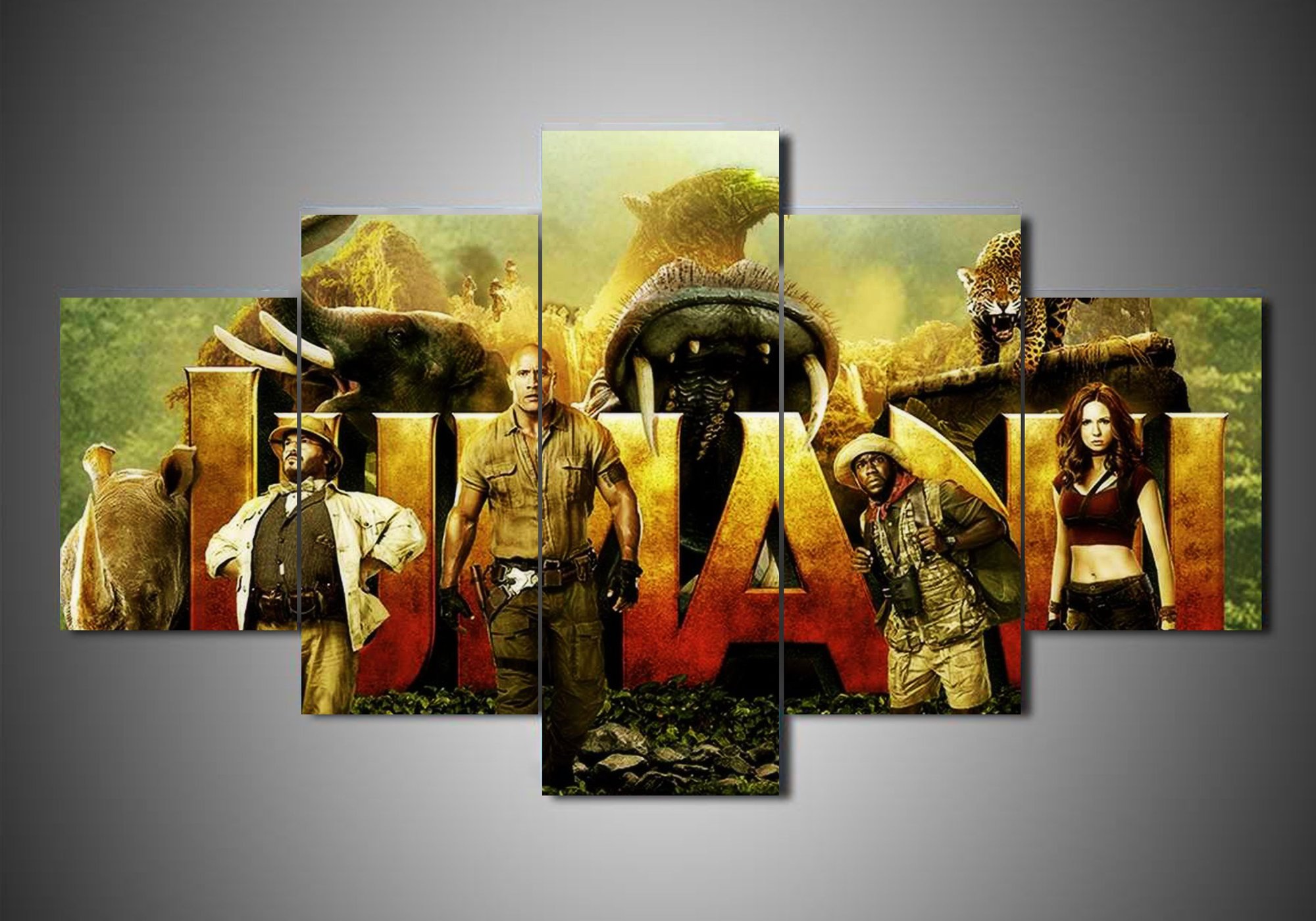 Welcome To The Jungle 1 - Movie 5 Panel Canvas Art Wall Decor Welcome To The Jungle 1 - Movie 5 Panel Canvas Art Wall Decor