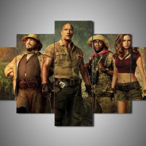 Welcome To The Jungle 2 - Movie 5 Panel Canvas Art Wall Decor