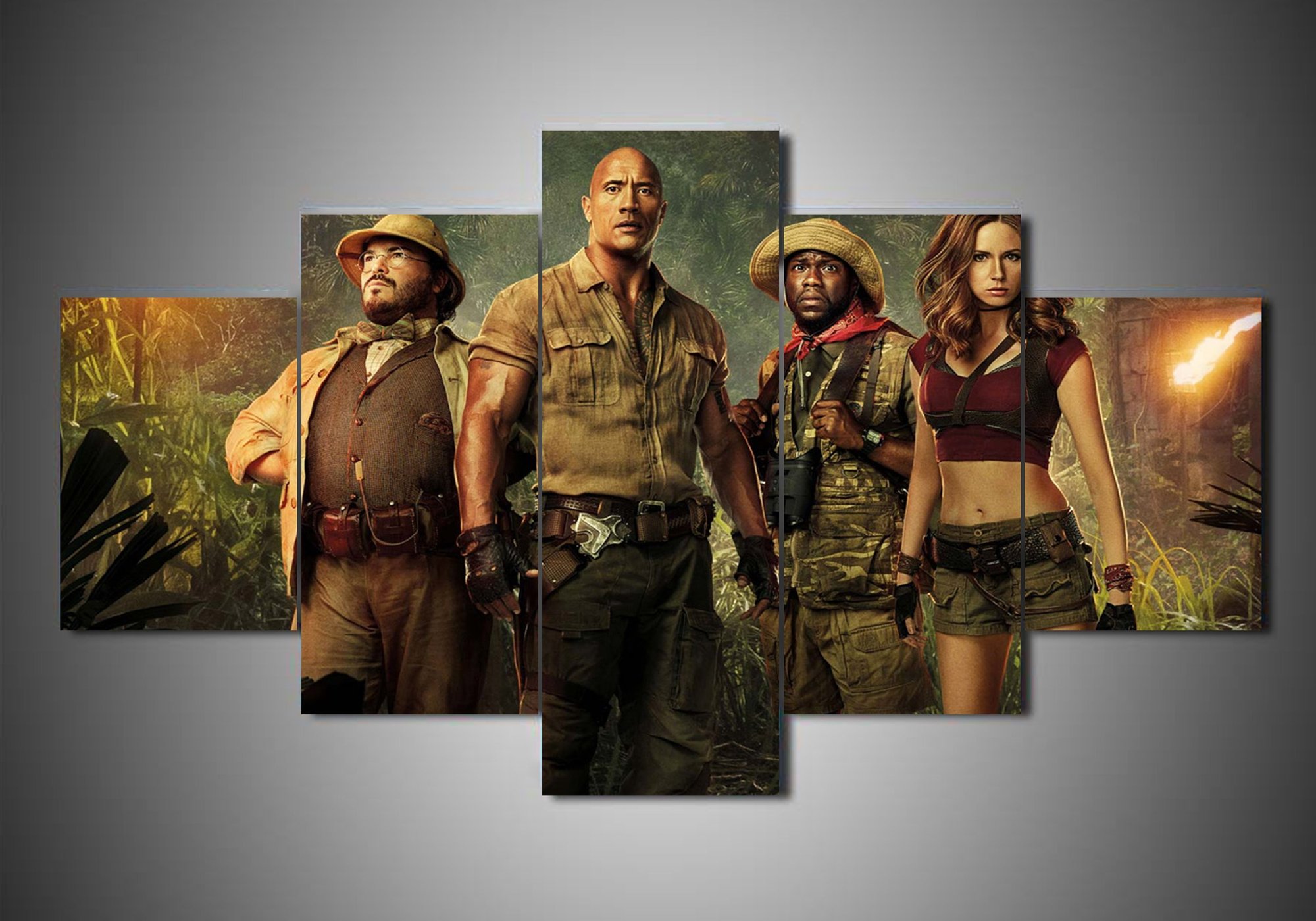 Welcome To The Jungle 2 - Movie 5 Panel Canvas Art Wall Decor Welcome To The Jungle 2 - Movie 5 Panel Canvas Art Wall Decor