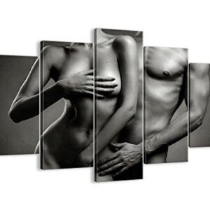 Well Shaped Body Man And Woman Beauty - Abstract 5 Panel Canvas Art Wall Decor