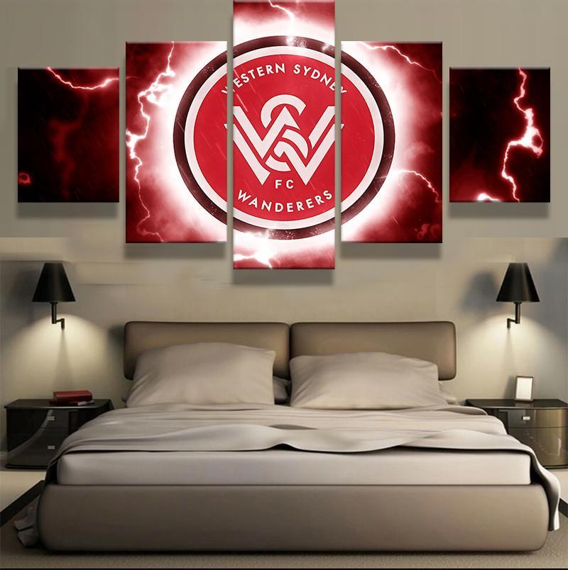 Western Sydney Wanderers Football Club - Sport 5 Panel Canvas Art Wall Decor Western Sydney Wanderers Football Club - Sport 5 Panel Canvas Art Wall Decor