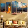 Westminster big ben - nature 5 Panel Canvas Art Wall Decor