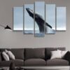 Whale 01 - Animal 5 Panel Canvas Art Wall Decor