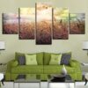 Wheat Field - Nature 5 Panel Canvas Art Wall Decor