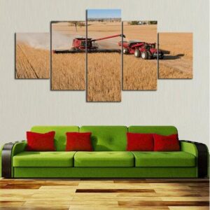 Wheat Harvest - Automative 5 Panel Canvas Art Wall Decor