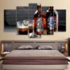 Whiskey Bottles Canvas Decor