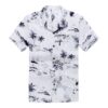 White Map Palm Wave All Over Printed Hawaiian Shirt