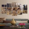 White-Tailed Deer - Animal 5 Panel Canvas Art Wall Decor