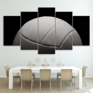 White Volleyball - Sport 5 Panel Canvas Art Wall Decor