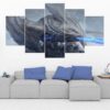 White Walker Dragon Game Of Thrones - Movie 5 Panel Canvas Art Wall Decor