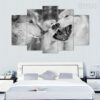 White Wolf Pack - Anime 5 Panel Canvas Art Wall Decor