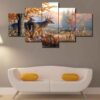 Whitetail Deer 02 - Animal 5 Panel Canvas Art Wall Decor