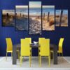 Wild Beach 5 - Nature 5 Panel Canvas Art Wall Decor