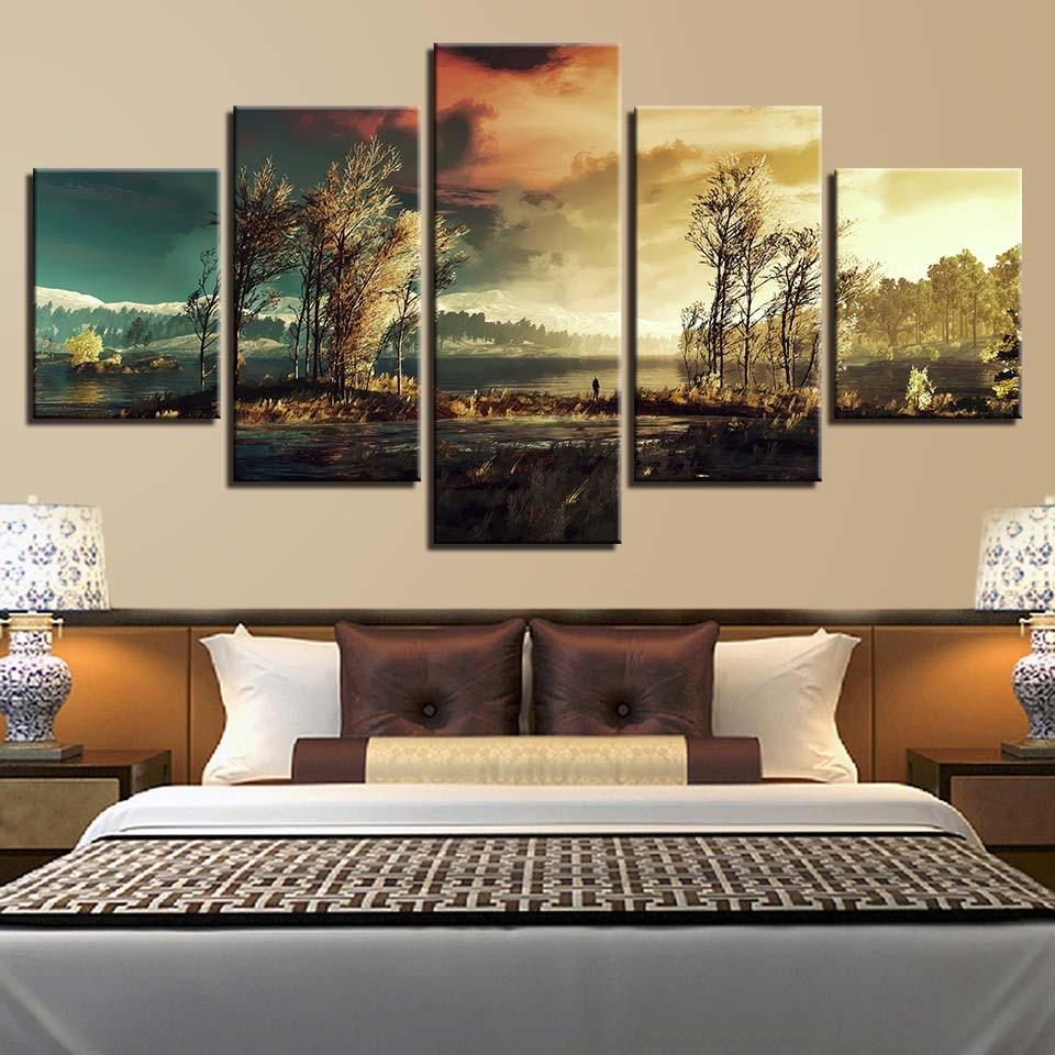 Wild Tree - Nature 5 Panel Canvas Art Wall Decor Wild Tree - Nature 5 Panel Canvas Art Wall Decor
