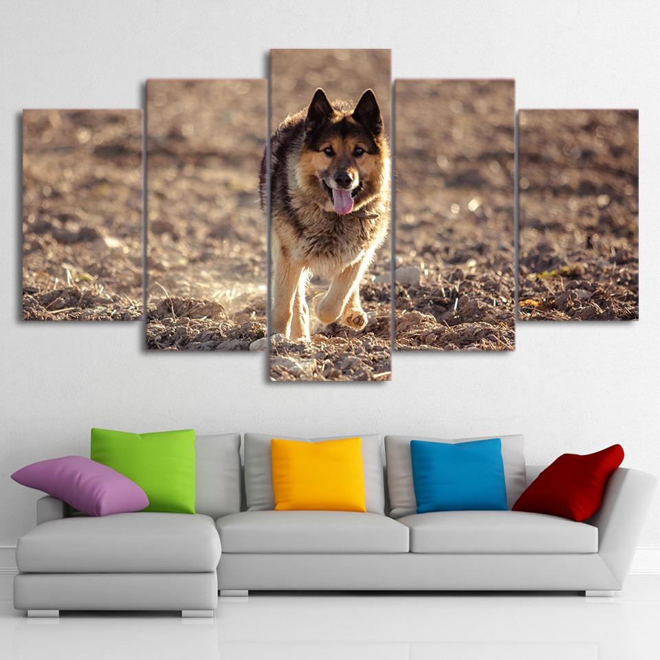 Wild Wolf 2 - Animal 5 Panel Canvas Art Wall Decor Wild Wolf 2 - Animal 5 Panel Canvas Art Wall Decor