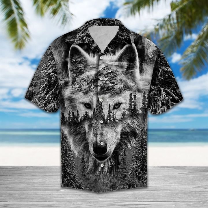Wild Wolf Hawaiian Shirt Summer Button Up Wild Wolf Hawaiian Shirt Summer Button Up