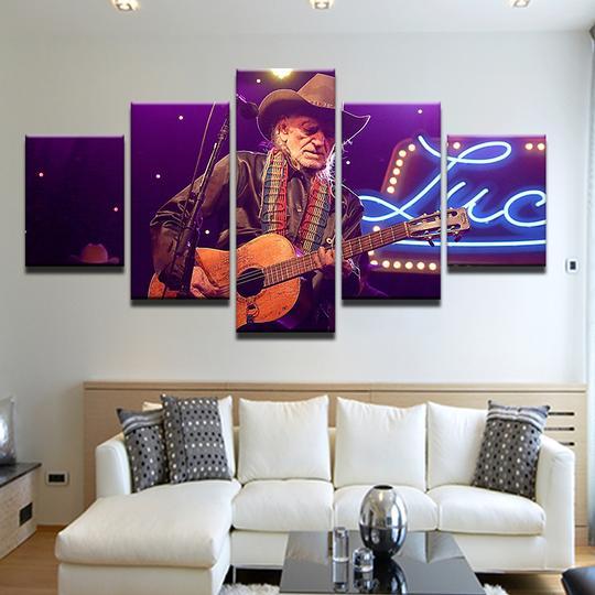 Willie Nelson - Music 5 Panel Canvas Art Wall Decor Willie Nelson - Music 5 Panel Canvas Art Wall Decor