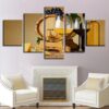 Wine #10 - Wine 5 Panel Canvas Art Wall Decor