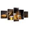 Wine #12 - Wine 5 Panel Canvas Art Wall Decor