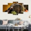 Wine #2 - Wine 5 Panel Canvas Art Wall Decor
