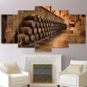 Wine #4 - Wine 5 Panel Canvas Art Wall Decor