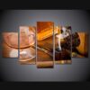 Wine And Cigar Fight - Wine 5 Panel Canvas Art Wall Decor