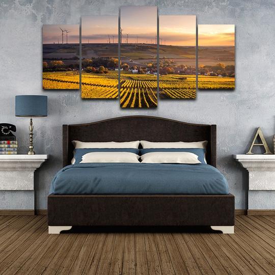 Wine Country - Nature 5 Panel Canvas Art Wall Decor Wine Country - Nature 5 Panel Canvas Art Wall Decor