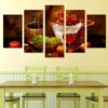 Wine Drink Fruit Classical - Wine 5 Panel Canvas Art Wall Decor