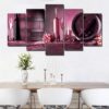 Wine and Fruit 01 - Wine 5 Panel Canvas Art Wall Decor