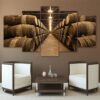 Winery Warehouse - Wine 5 Panel Canvas Art Wall Decor