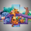 Winnie The Pooh 2 - Cartoon 5 Panel Canvas Art Wall Decor