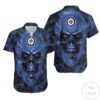 Winnipeg Jets Nhl Fan Skull Hawaiian Shirt