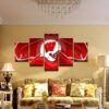 Wisconsin Badgers 9- Sport 5 Panel Canvas Art Wall Decor-CV