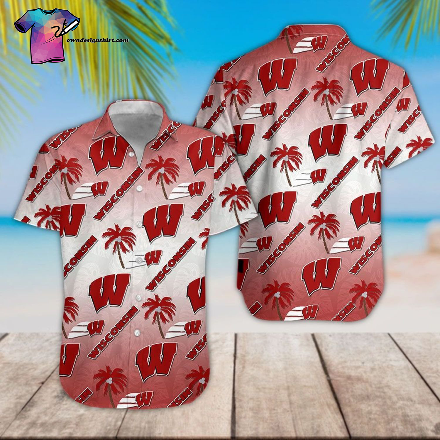 Wisconsin Badgers Sport Team Hawaiian Shirt Wisconsin Badgers Sport Team Hawaiian Shirt