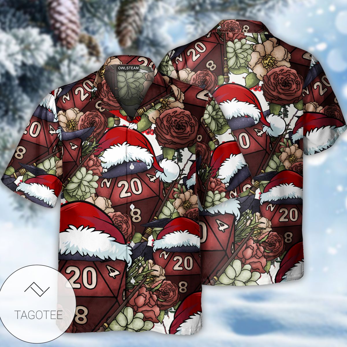 Witch Dice D20 Christmas Vibe Hawaiian Shirt Tagotee Witch Dice D20 Christmas Vibe Hawaiian Shirt Tagotee