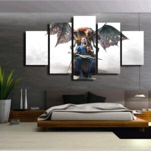 Witcher Characters - Gaming 5 Panel Canvas Art Wall Decor
