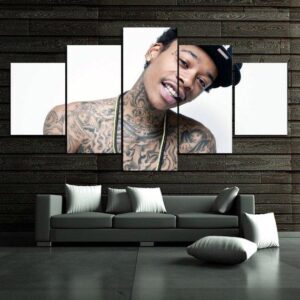 Wiz Khalifa - Famous Person 5 Panel Canvas Art Wall Decor