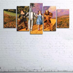 Wizard Of Oz Movie Characters Movie - 5 Panel Canvas Art Wall Decor