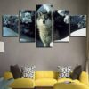Wolf 15 - Animal 5 Panel Canvas Art Wall Decor