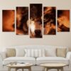 Wolf 17 - Animal 5 Panel Canvas Art Wall Decor