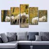 Wolf 29 - Animal 5 Panel Canvas Art Wall Decor