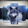 Wolf Wolves Animal - 5 Panel Canvas Art Wall Decor
