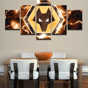 Wolverhampton Wanderers Football Club - Sport 5 Panel Canvas Art Wall Decor