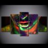 Woman Face Color - Abstract 5 Panel Canvas Art Wall Decor